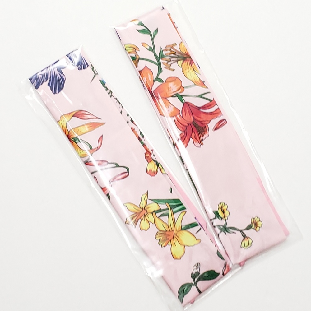 ⤵⤵2pcs Lotus Daffodil Flower Design Cotton Scarves